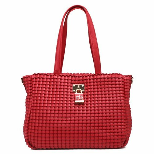 женская кожаные сумка roccobarocco, красная