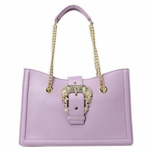 женская сумка через плечо versace, пурпурная
