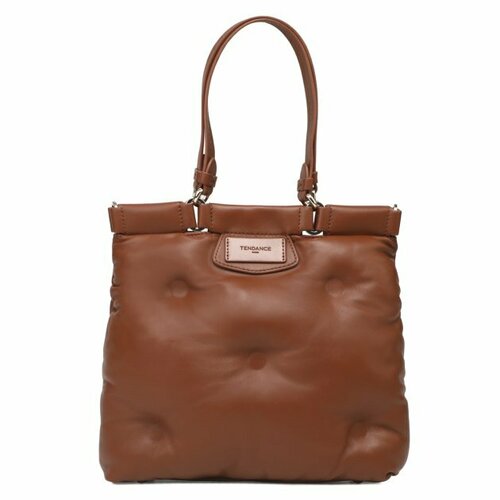 женская кожаные сумка tendance, коричневая