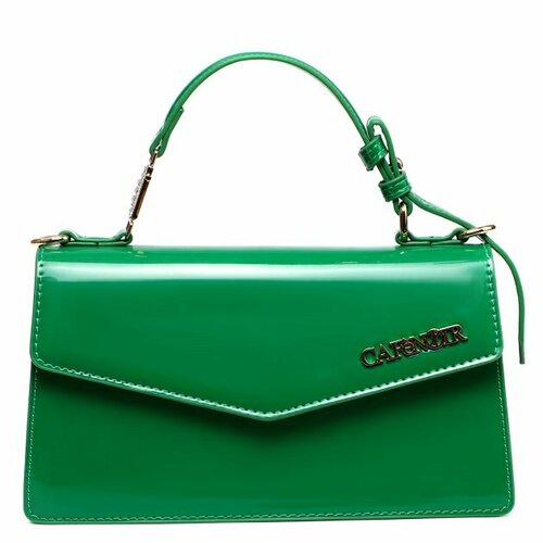 женская кожаные сумка cafe' noir, зеленая