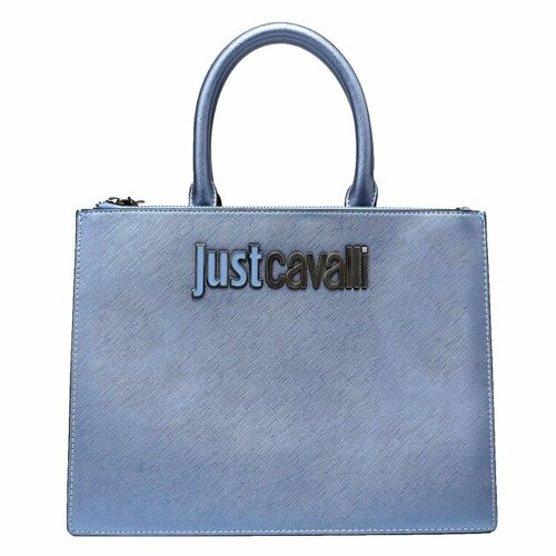 женская кожаные сумка just cavalli, синяя