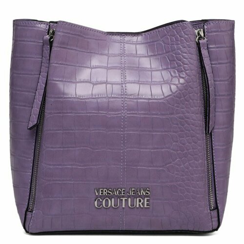 женская сумка через плечо versace, пурпурная