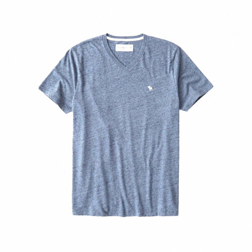 мужская футболка с v-образным вырезом abercrombie & fitch, синяя