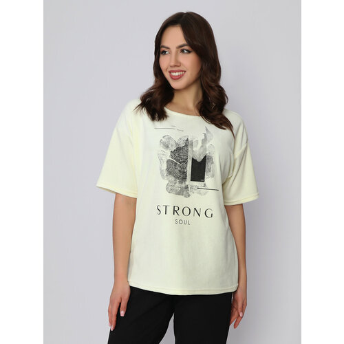 женская футболка с круглым вырезом fashion margo, белая