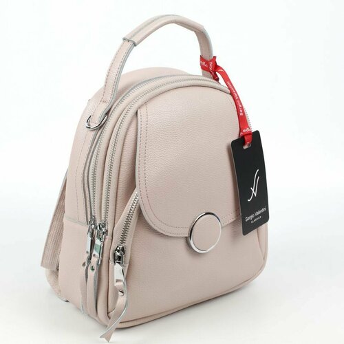 женский кожаные рюкзак sergio valentini, розовый