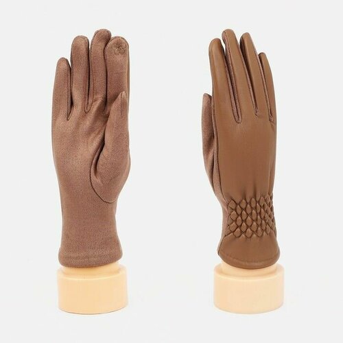 женские перчатки made in china, бежевые