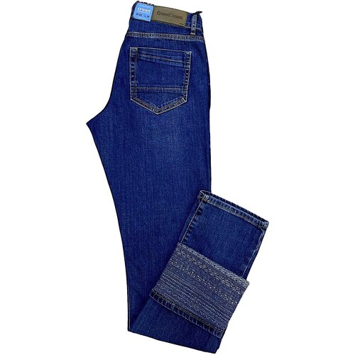 мужские прямые джинсы crown, синие