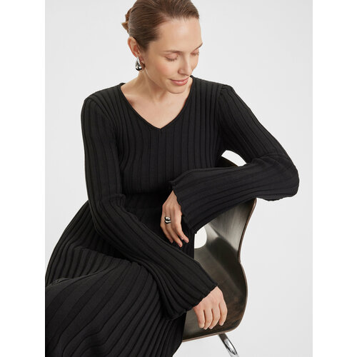 женское платье макси kivi clothing, черное