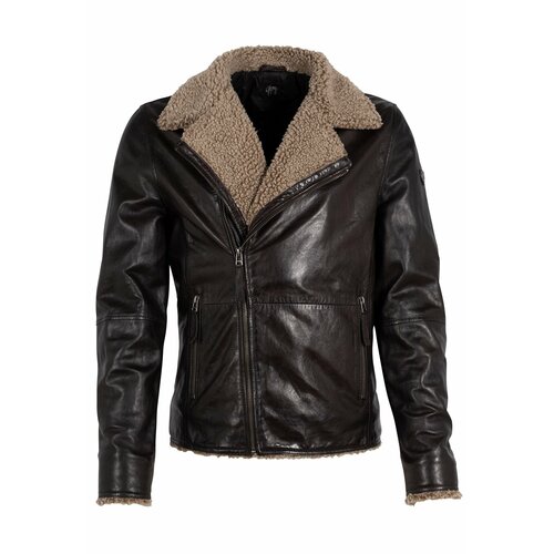 мужская кожаные куртка gipsy / deercraft, коричневая