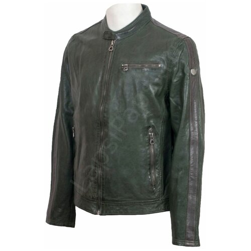 мужская кожаные куртка gipsy / deercraft, зеленая
