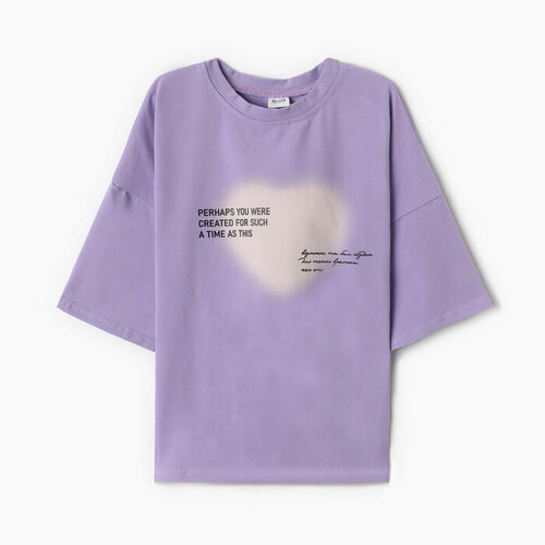 футболка minaku для девочки, фиолетовая