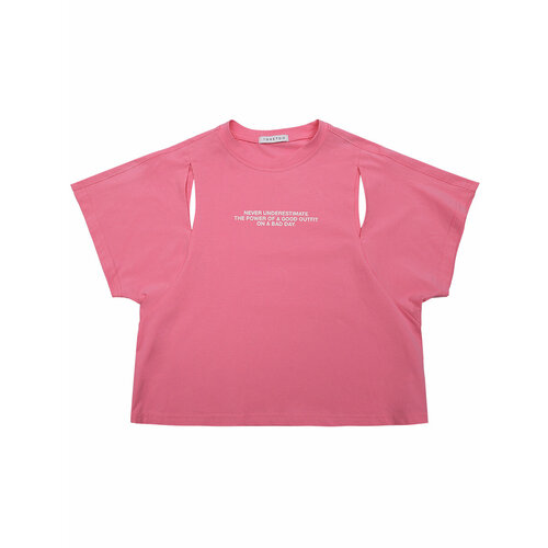 футболка to be too для девочки, розовая