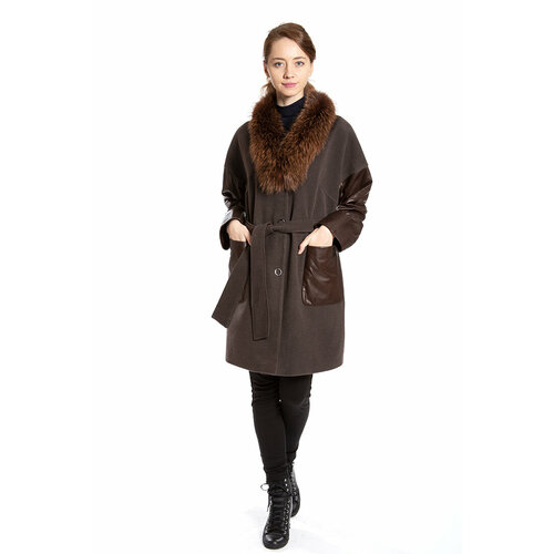 женское кашемировые пальто valentini, коричневое