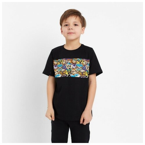 футболка с коротким рукавом kaftan для мальчика, черная