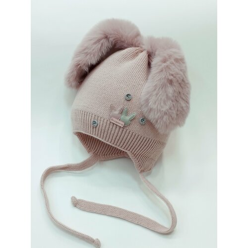 вязаные шапка бутик для малышей "мой ангелок" для девочки, розовая