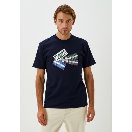 мужская футболка lacoste, синяя