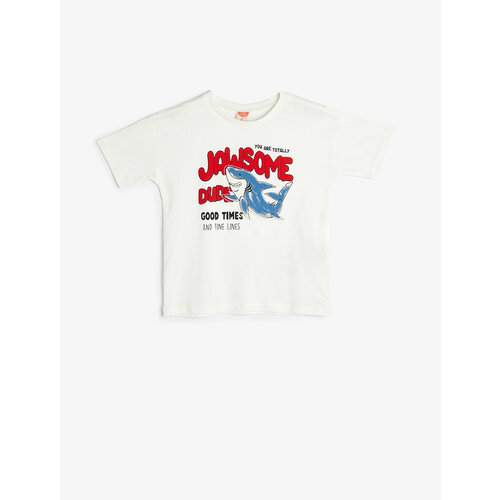 футболка koton для мальчика, бежевая