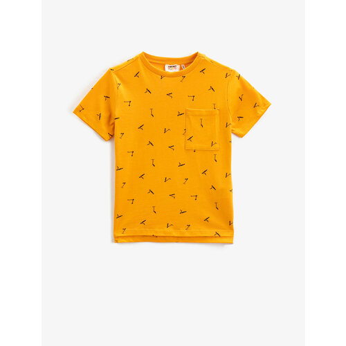 футболка koton для мальчика, оранжевая