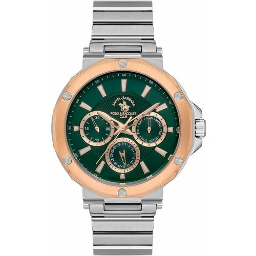 мужские часы santa barbara polo & racquet club, серебряные