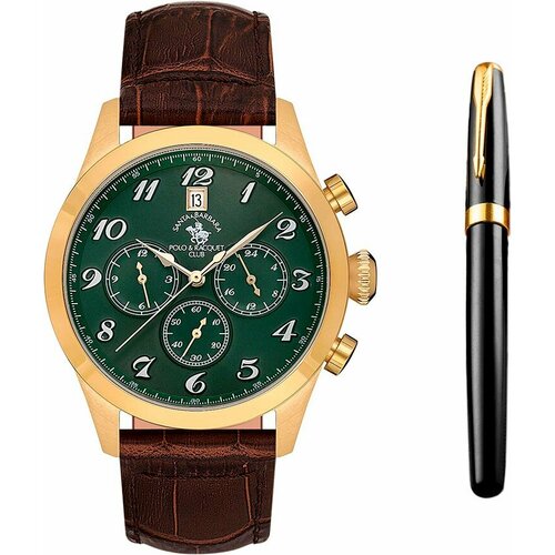 мужские часы santa barbara polo & racquet club, зеленые