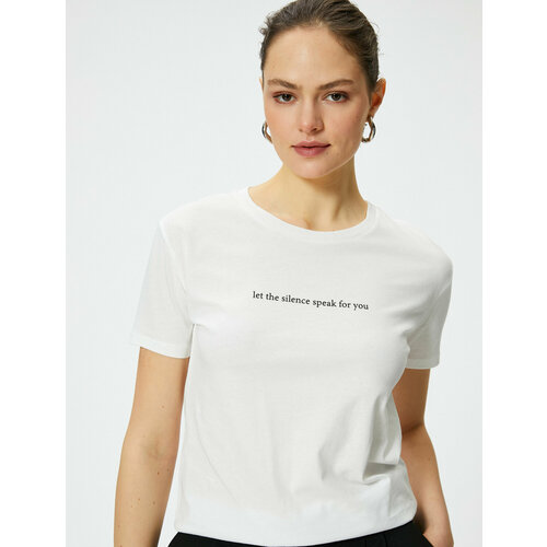 женская футболка koton, белая