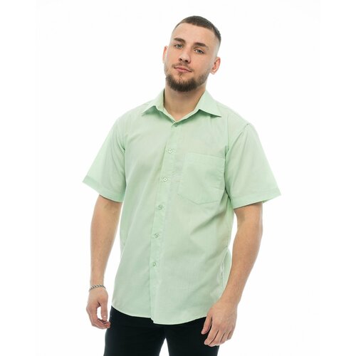 мужская рубашка с коротким рукавом maestro, зеленая