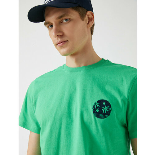 мужская футболка koton, зеленая