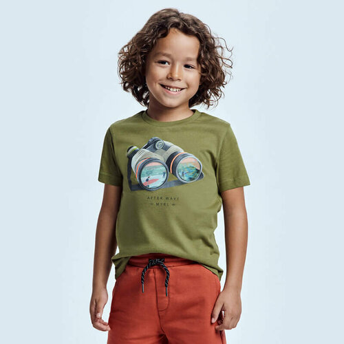 футболка с коротким рукавом mayoral для мальчика, хаки