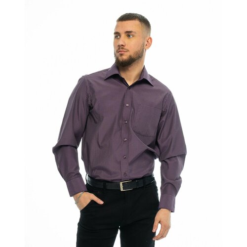 мужская рубашка с длинным рукавом maestro, фиолетовая