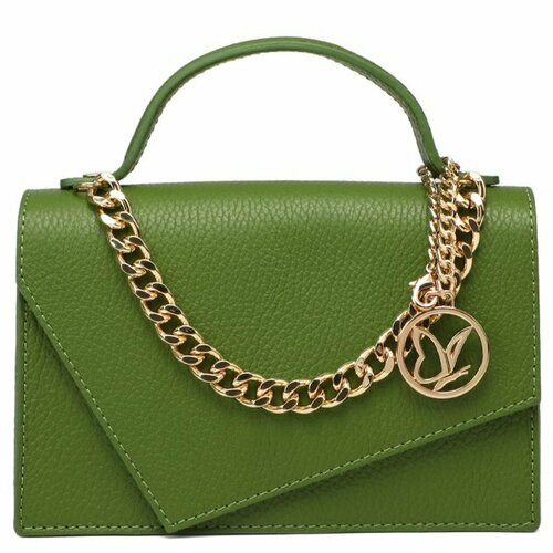 женская кожаные сумка caprice, зеленая