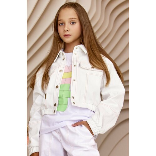 пиджак kidsante для девочки, белый