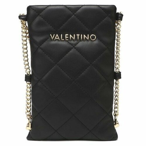 женская кожаные сумка valentino, черная