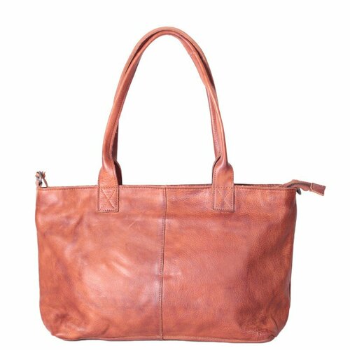женская кожаные сумка bear design, коричневая