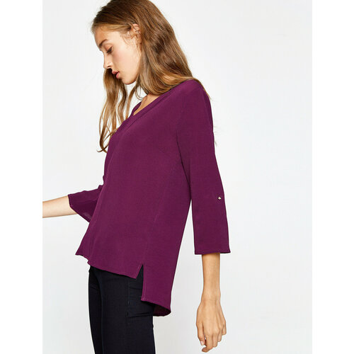 женская джинсовые блузка koton, фиолетовая