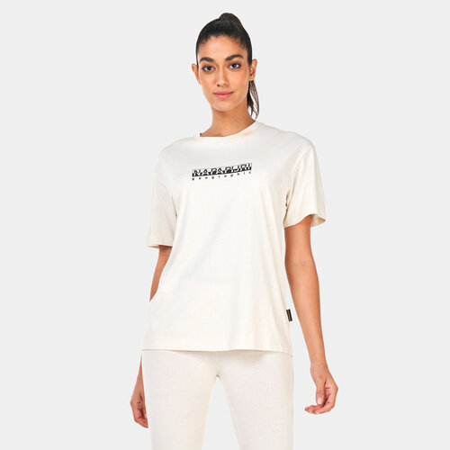 женская футболка с коротким рукавом napapijri, белая
