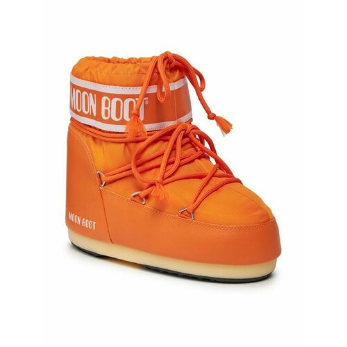 женские сапоги moon boot, оранжевые