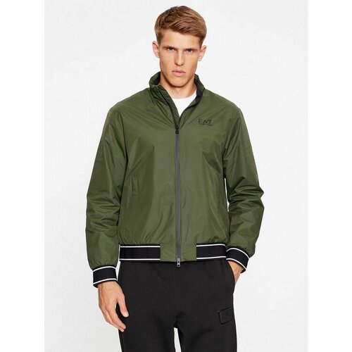 мужская куртка бомбер ea7, зеленая