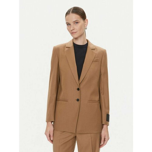 женский пиджак hugo, коричневый