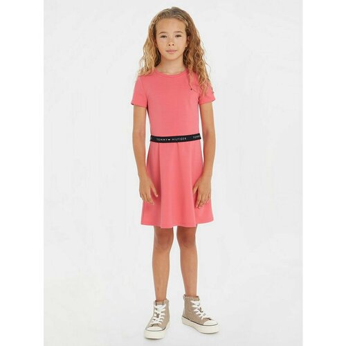 платье tommy hilfiger для девочки, розовое