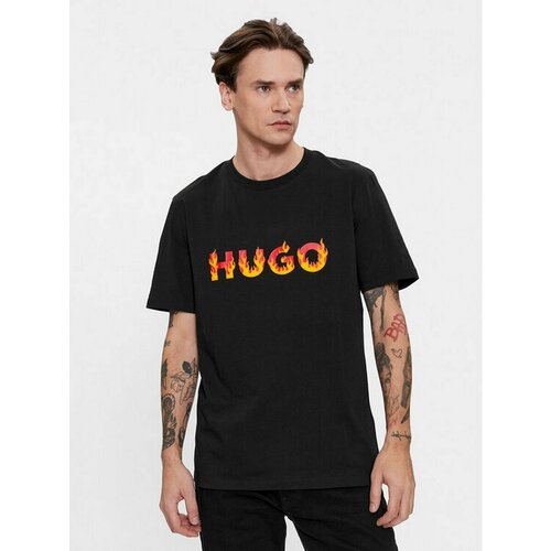 мужская футболка hugo, черная