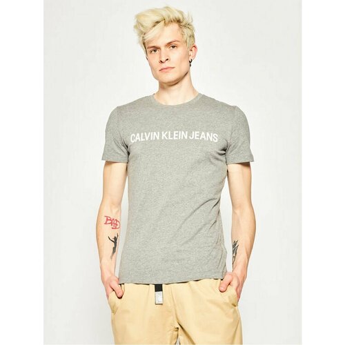 мужская футболка calvin klein, серая