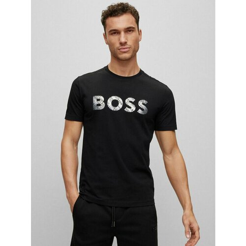 мужская футболка boss, черная
