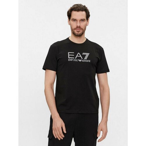 мужская футболка ea7, черная