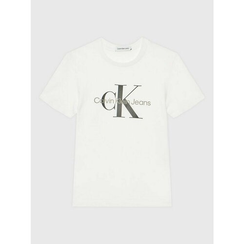 футболка calvin klein для мальчика, белая
