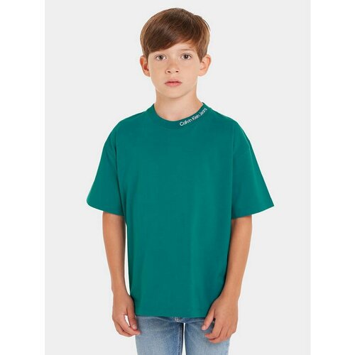 футболка calvin klein для девочки, зеленая