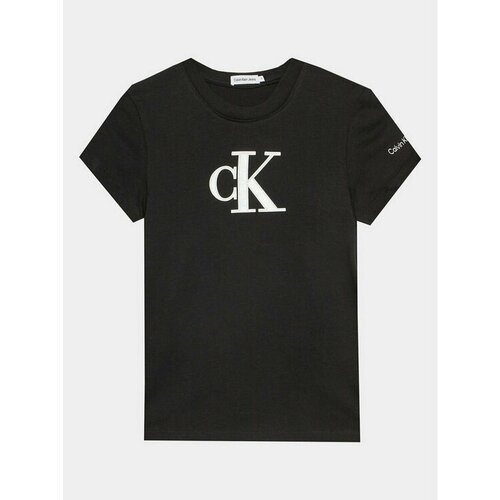 футболка calvin klein для мальчика, черная