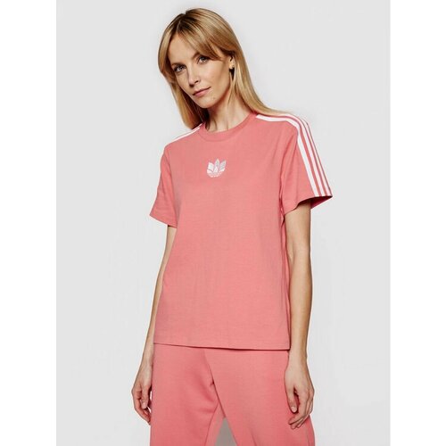 женская футболка adidas, розовая