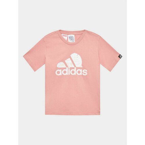 футболка adidas для мальчика, розовая