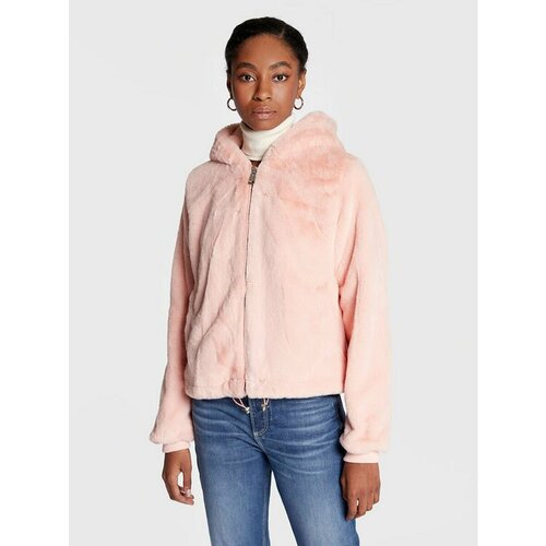 женская куртка guess, розовая
