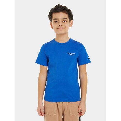 футболка calvin klein для мальчика, синяя